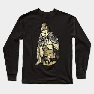 Swedish Folklore Delight: A Playful Design Featuring a Cheeky Swedish Troll Long Sleeve T-Shirt